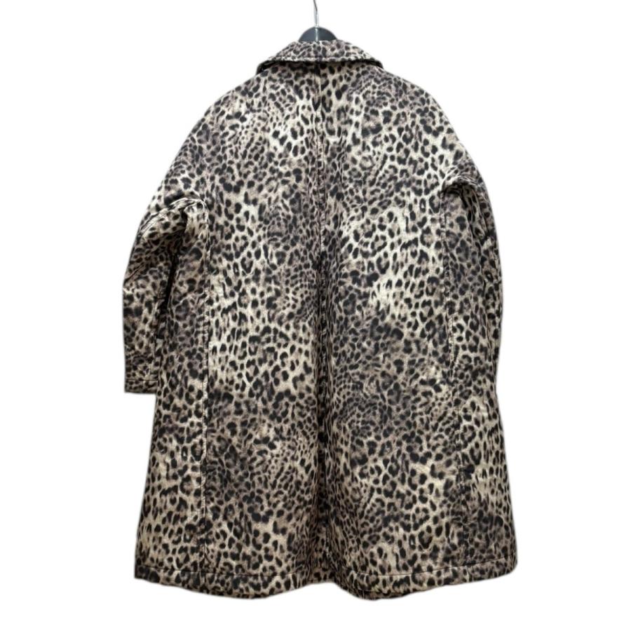 コムデギャルソン　レオパード柄 ノーカラーコート ブラック COMME des GARCONS コムデギャルソンコムデギャルソン レオパード柄