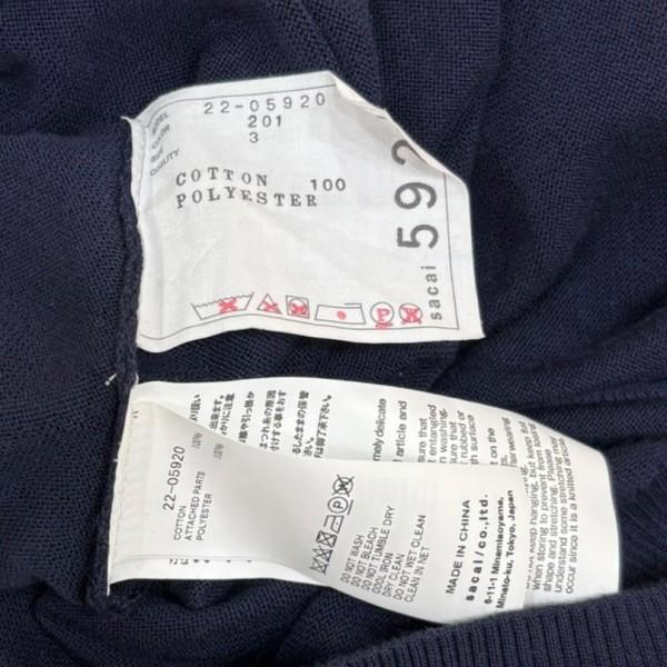 sacai（サカイ） ドッキングワンピース 22-05920 ネイビー サイズ：3