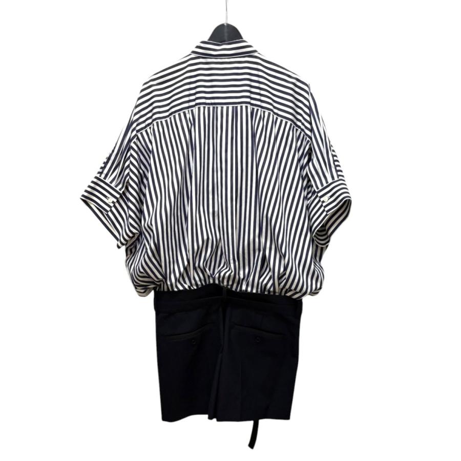 sacai（サカイ） ドッキングワンピース 23-06525 ネイビーxホワイト