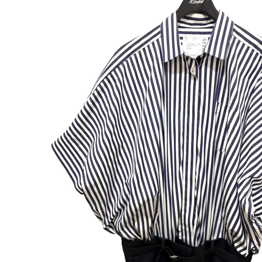 sacai（サカイ） ドッキングワンピース 23-06525 ネイビーxホワイト