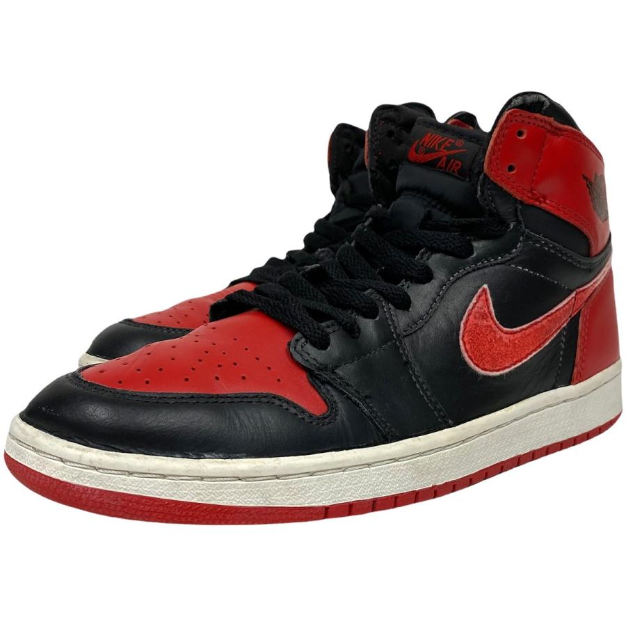 NIKE ナイキ 2001年製AIR JORDAN1 RETRO BRED BANNEDジョーダン黒赤 
