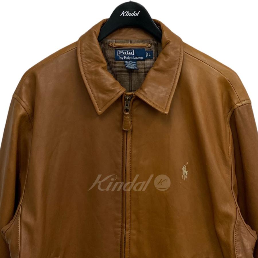 POLO RALPH LAUREN ジェニュインレザー襟付ジップアップジャケット 