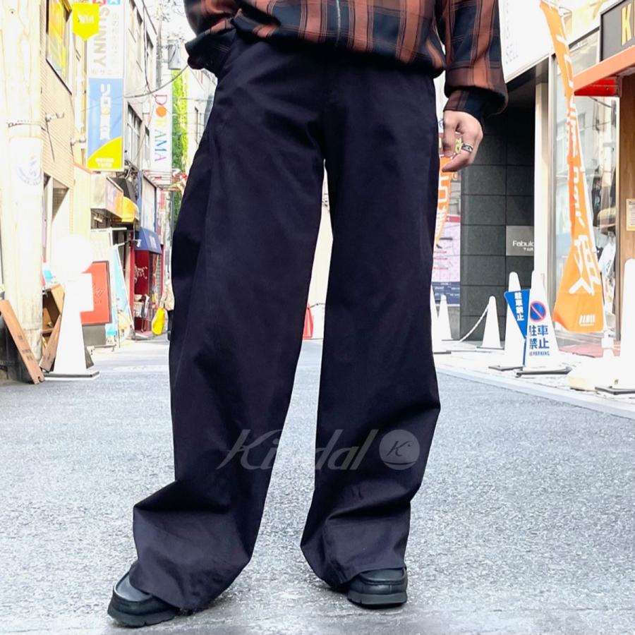 YUKI HASHIMOTO 22SS TWISTED WORK PANTSワイドワークパンツ ネイビー 