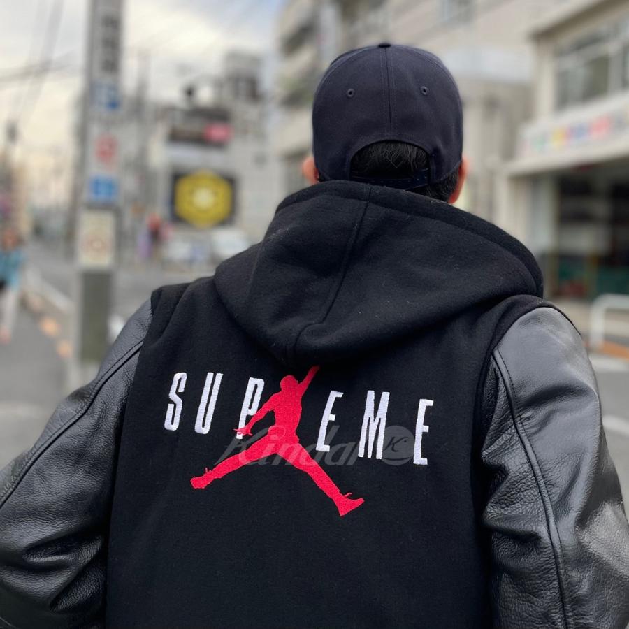 Supreme Supreme×NIKE JORDAN BRAND 15AW Hooded Varsity Jacket Supreme Supreme×NIKE JORDAN BRAND 15AW Hooded Varsity Jacket