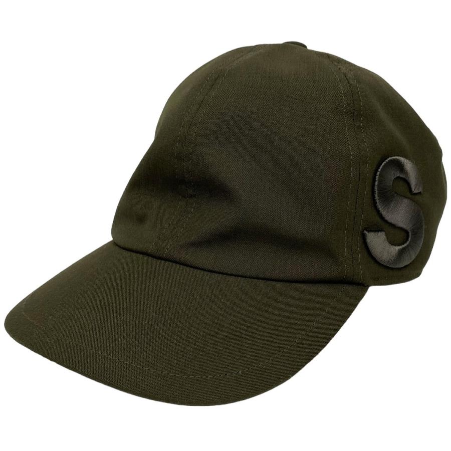 サカイ sacai 22SS S Cap Suiting Sロゴ刺繍キャップ帽子 カーキ 