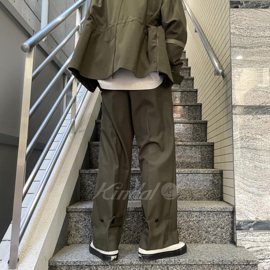 sacai 22SS Suiting Mix 3B Jacket＆Suiting Pantsセットアップ カーキ