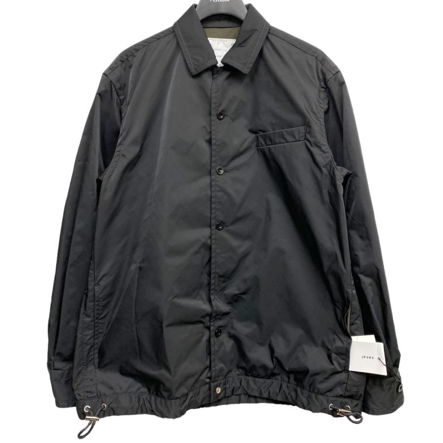 SACAI 22AWネイビーカーキ パネル スウェットシャツ トップス