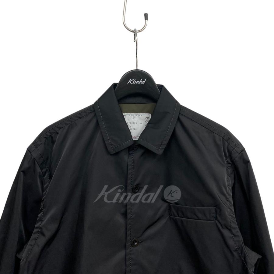 サカイ sacai 22AW Drawstring Shirt Jacketシャツジャケットコーチジャケット ブラック サイズ：1(オーバーサイズ)｜kindal｜05