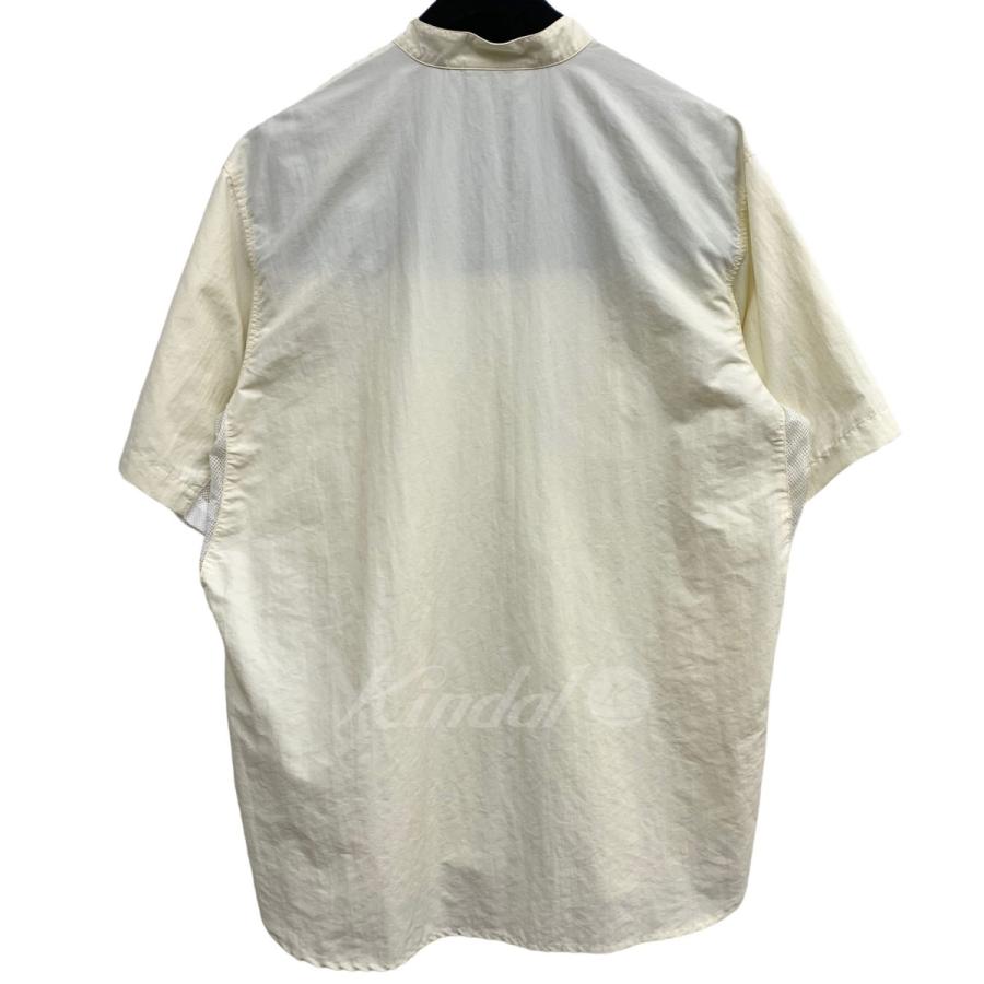 レフト Яeft(Reft) Short Sleeve Stand Collar Shirt機能性アウトドアスタンドカラーシャツ オフホワイト サイズ｜kindal｜02