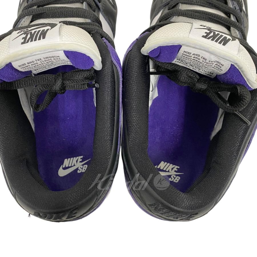 ナイキSB NIKE SB DUNK LOW Court Purpleダンクロースニーカー靴 ホワイト×パープル×ブラック サイズ：US9．5(27．｜kindal｜08