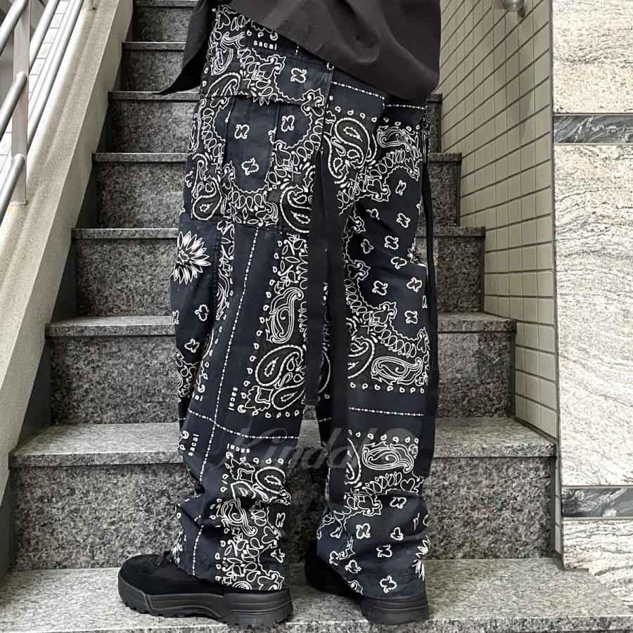 サカイ sacai 23SS Bandana Print Pants ウォッシュ加工バンダナカーゴ 