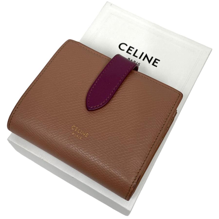 セリーヌ CELINE バイカラーグレインドカーフスキンスモールストラップ 