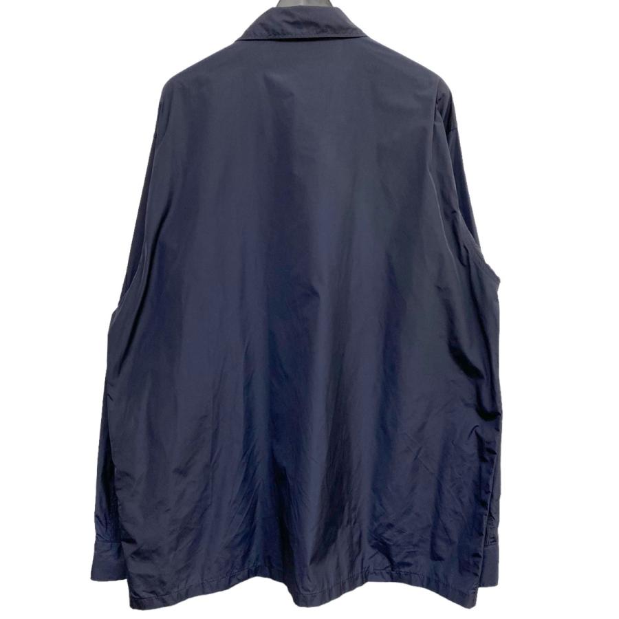オーラリー AURALEE LIGHT NYLON ZIP SHIRTナイロンZIPシャツ ネイビー 