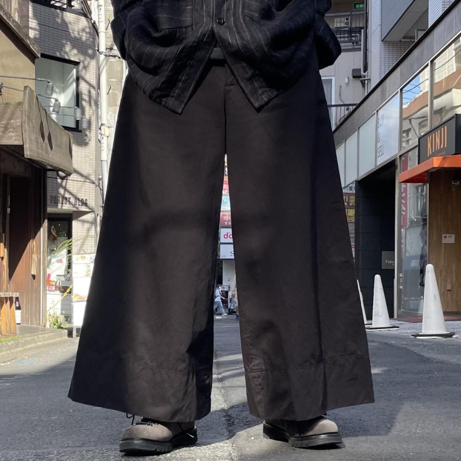マルニ MARNI 19SS コットンリネンバギーワイド袴パンツ ブラック サイズ：44(82CM)｜kindal｜02