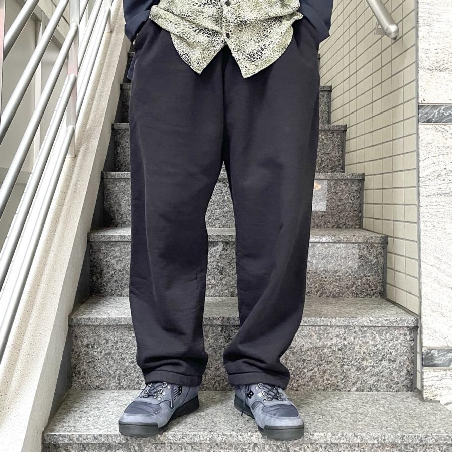 COMOLI コモリ 23AW コットン吊裏毛 パンツ スウェットパンツ ブラック 