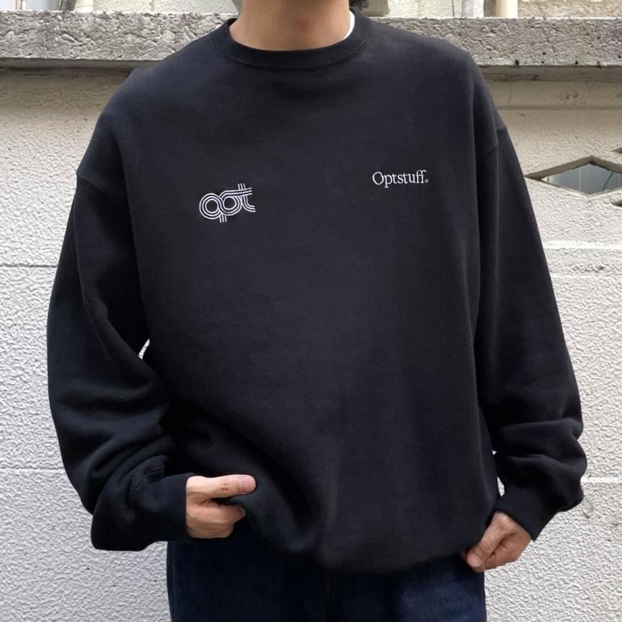 オプトスタフ Optstuff 23AW CREWNECK SWEAT SHIRTロゴクルーネック 
