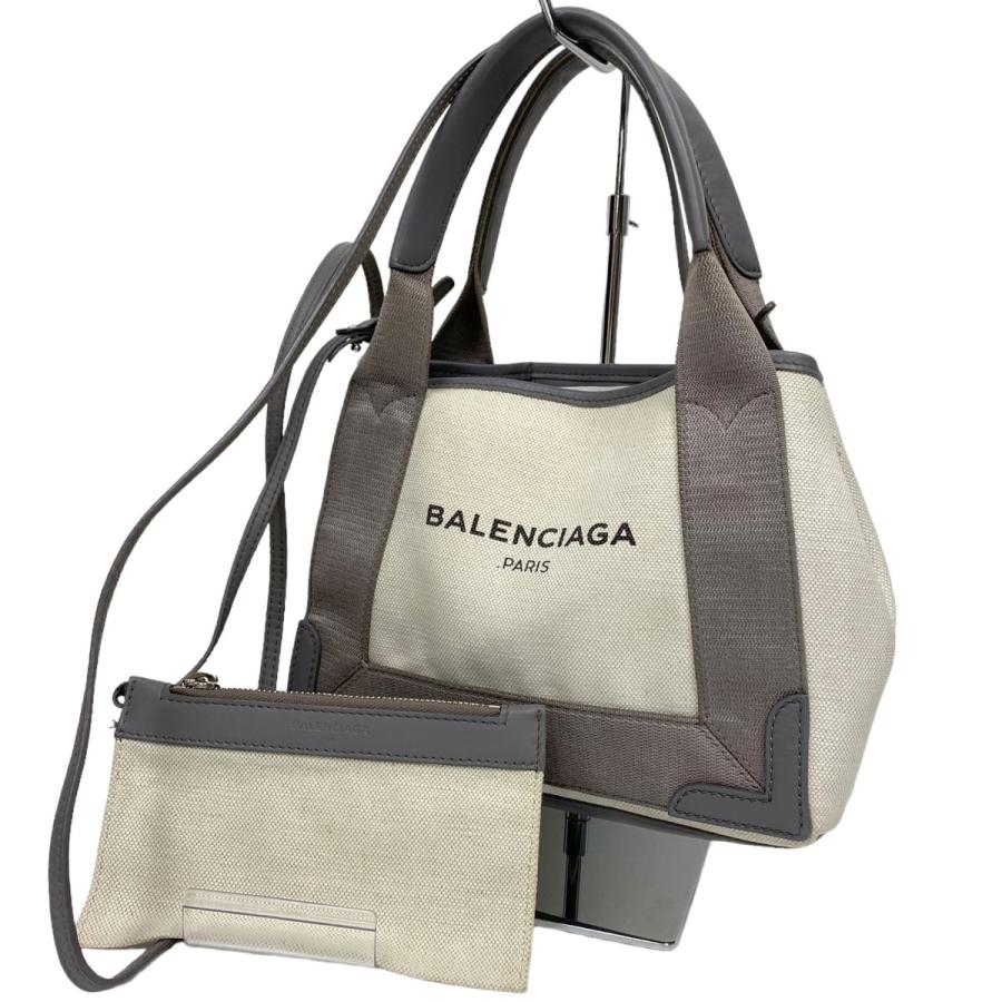 バレンシアガ 2way ネイビーカバス XS 斜め掛け ポーチ付 ブラック BALENCIAGA（バレンシアガ） 【値下げ】BALENCIAGA Navy Cabas XS