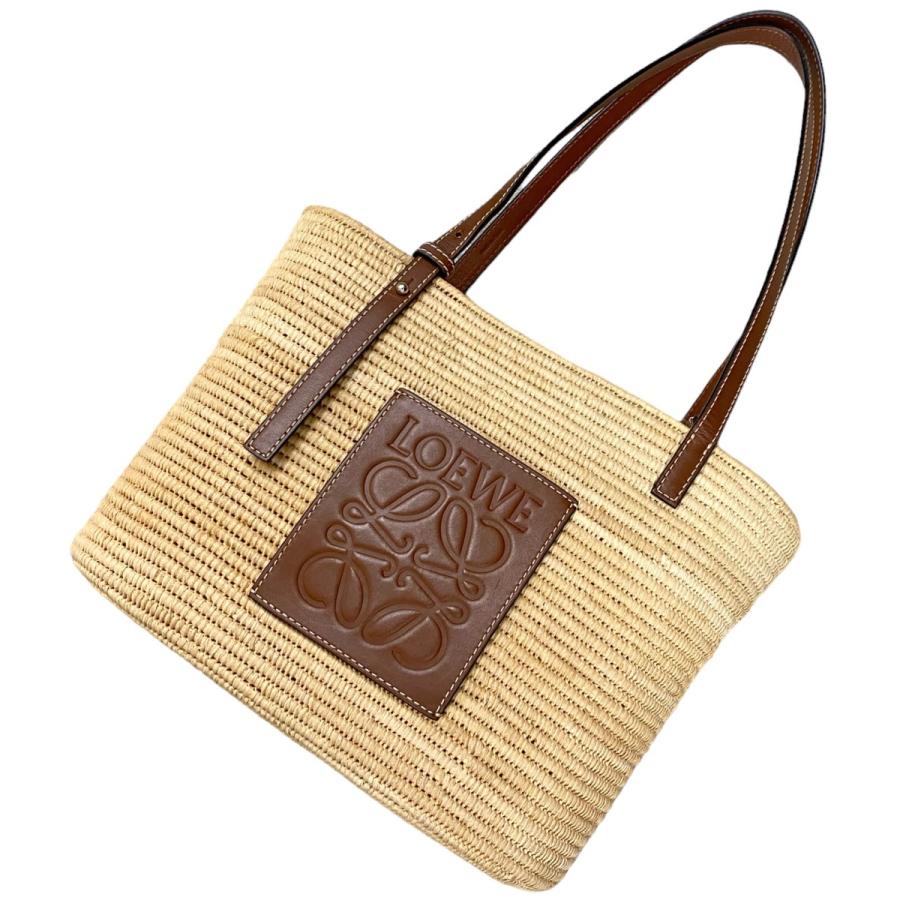 ロエベ LOEWE スクエアバスケットバッグスモール ロゴ サマーカゴ  