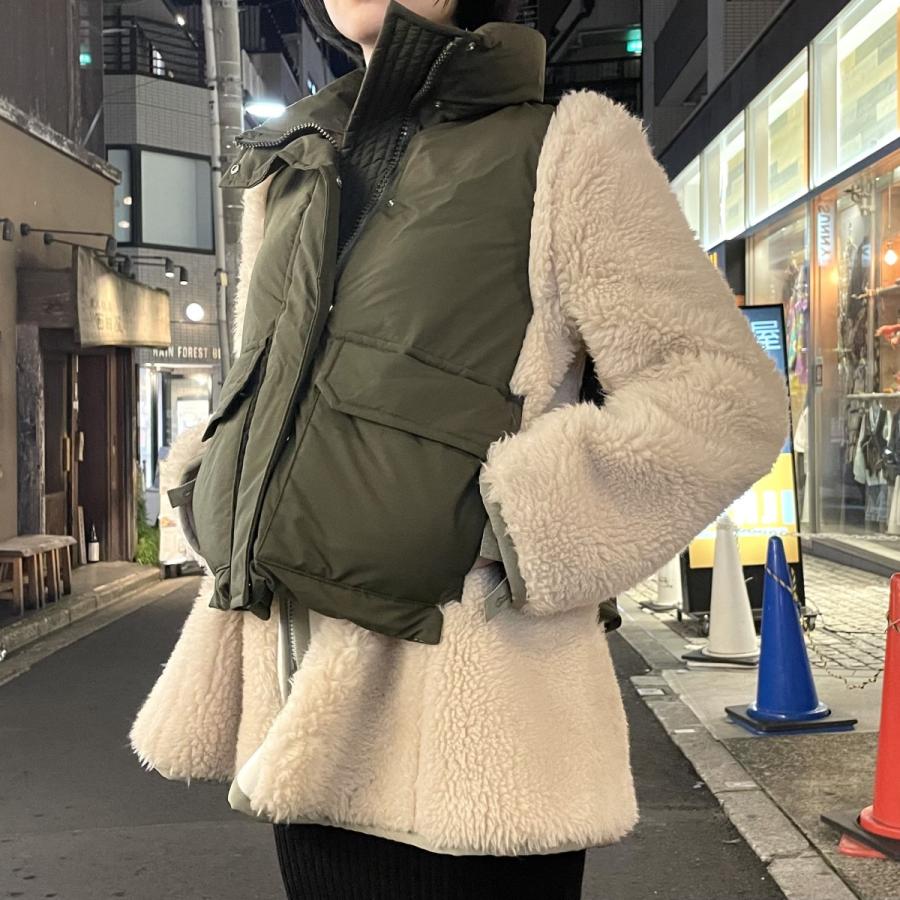 sacai（サカイ） sacai 22AW FAUX SHEARLING × PADDED BLOUSON