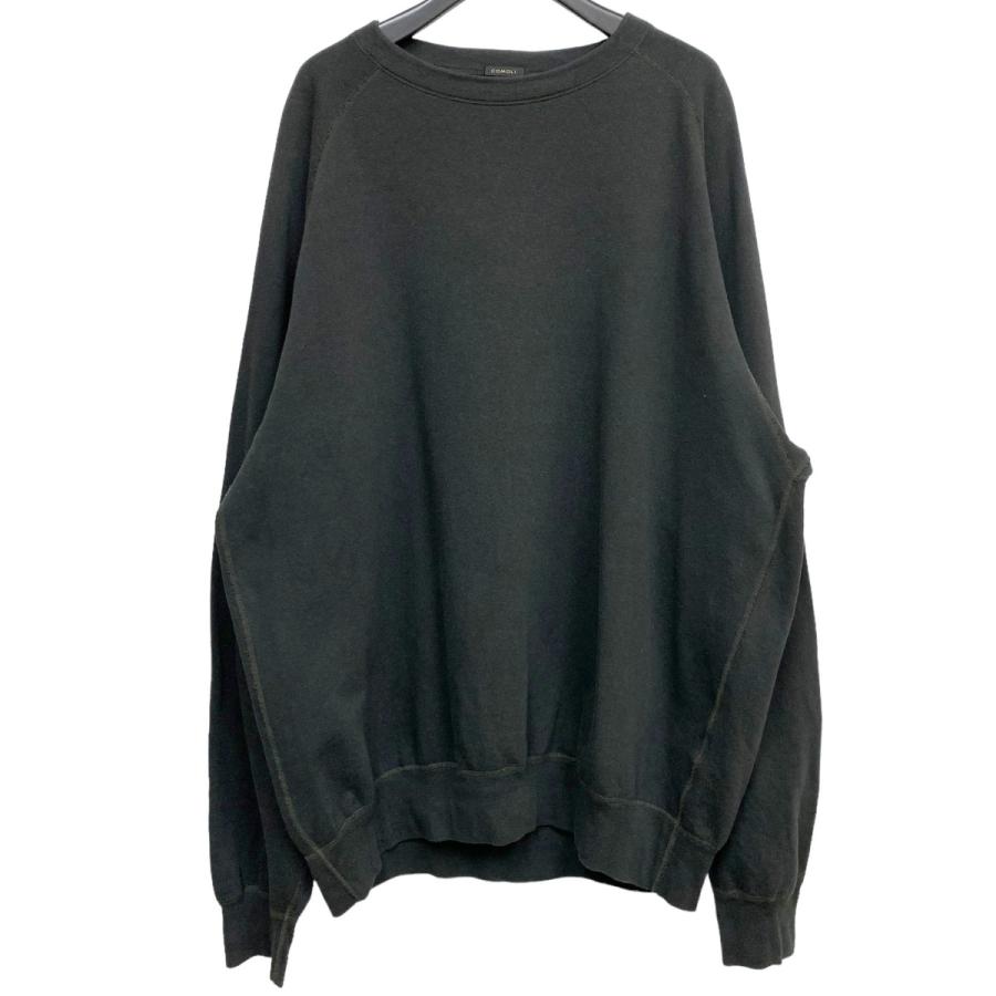 新品 COMOLI コモリ コットン裏毛 クルーネック ブラック 4 24SS