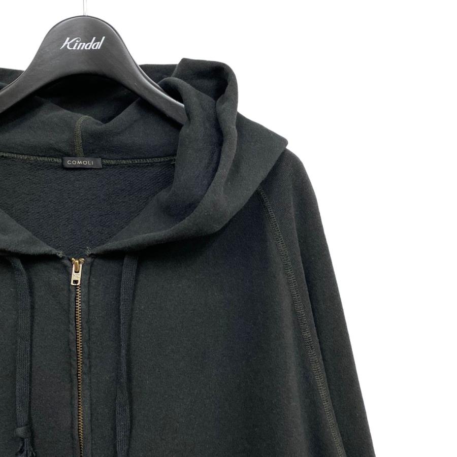 コモリ COMOLI 24SS 製品染 裏毛 ジップパーカ ブラック サイズ：4 