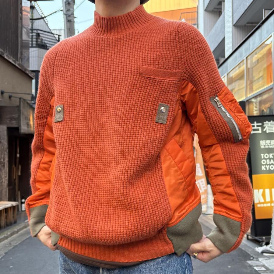 名作 サカイ sacai (2) ドッキングニット プルオーバー ma-1 sacai
