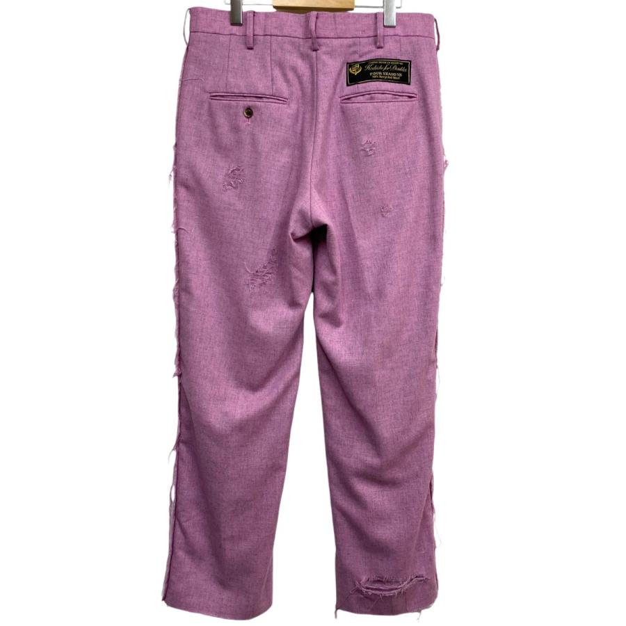 ダブレット doublet Recycle Wool Damaged Trousersダメージ加工ウール 