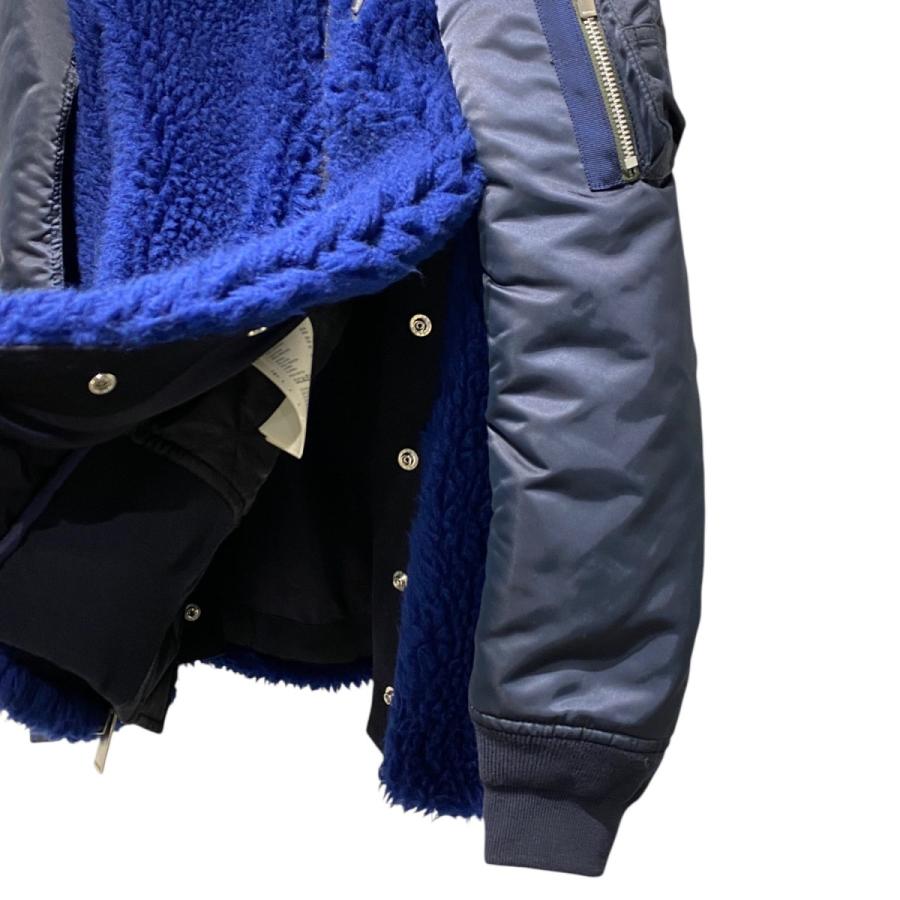 sacai ファー ジャケット MA-1 サイズ1 sacai（サカイ） sacai Faux Shearling x Nylon Twill BlousonファーMA