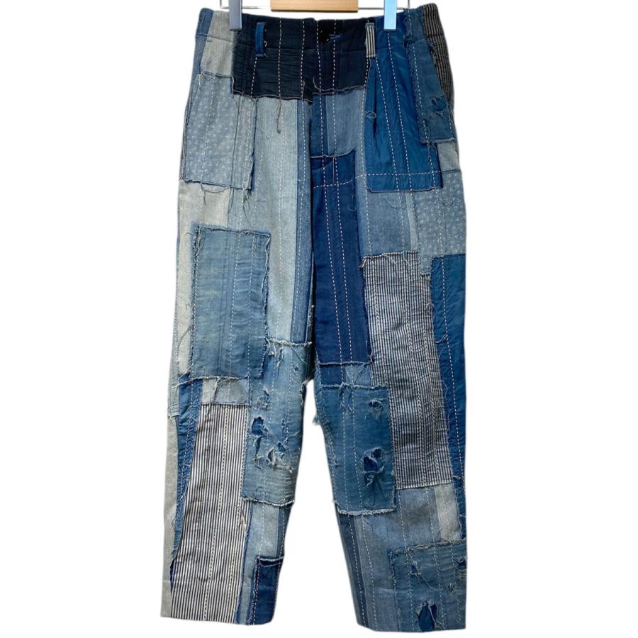 QUON（クオン） 【値下げ】KUON Distressed Denim Pleated Trousers再 
