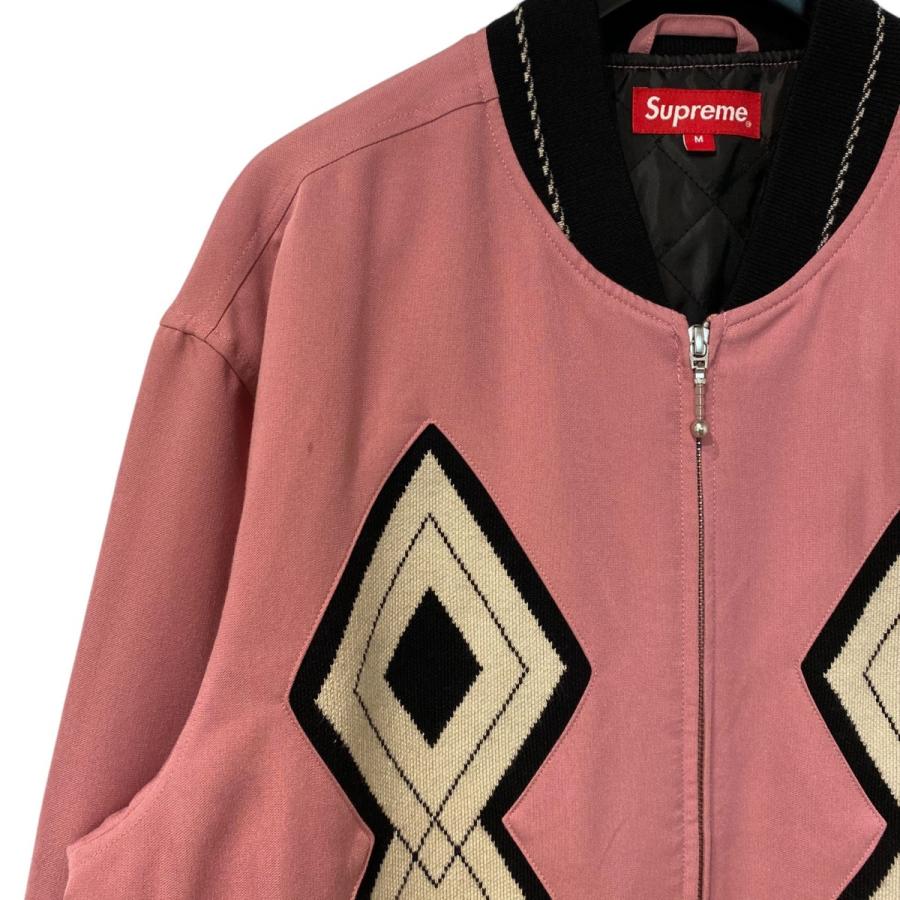 【中古】シュプリーム　18AW ダイヤレーヨン　ジャケット　M71008-2 Supreme シュプリーム 18AW Diamond Rayon Bomber ダイヤモンド