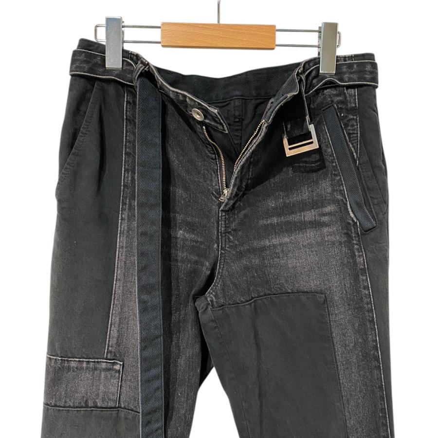 sacai サカイ 21SS Patch Work Denim Pantsベルト付パッチワーク