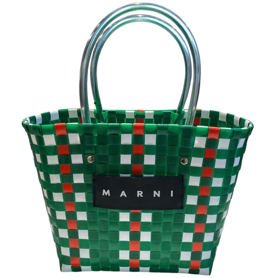 マルニマーケット MARNI MARKET BASKET BAGバスケットバッグ グリーン