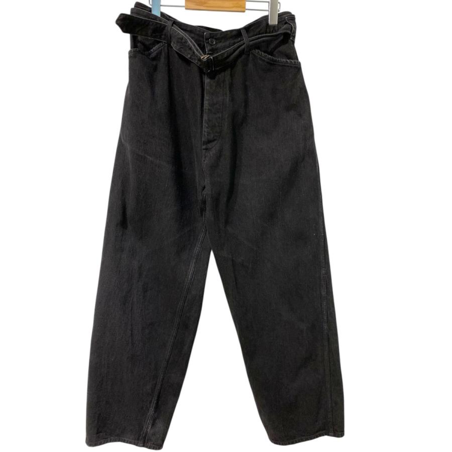 COMOLI ベルテッドデニムパンツ サイズ3 24SS COMOLI（コモリ） COMOLI 24SS デニム ベルテッドパンツ ブラック