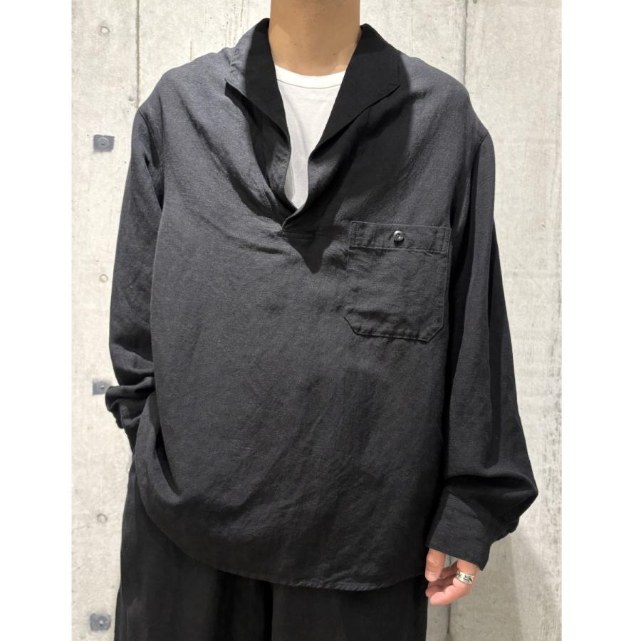 エケベリア echeveria 25SS viscose linen skipper work shirtsリネン