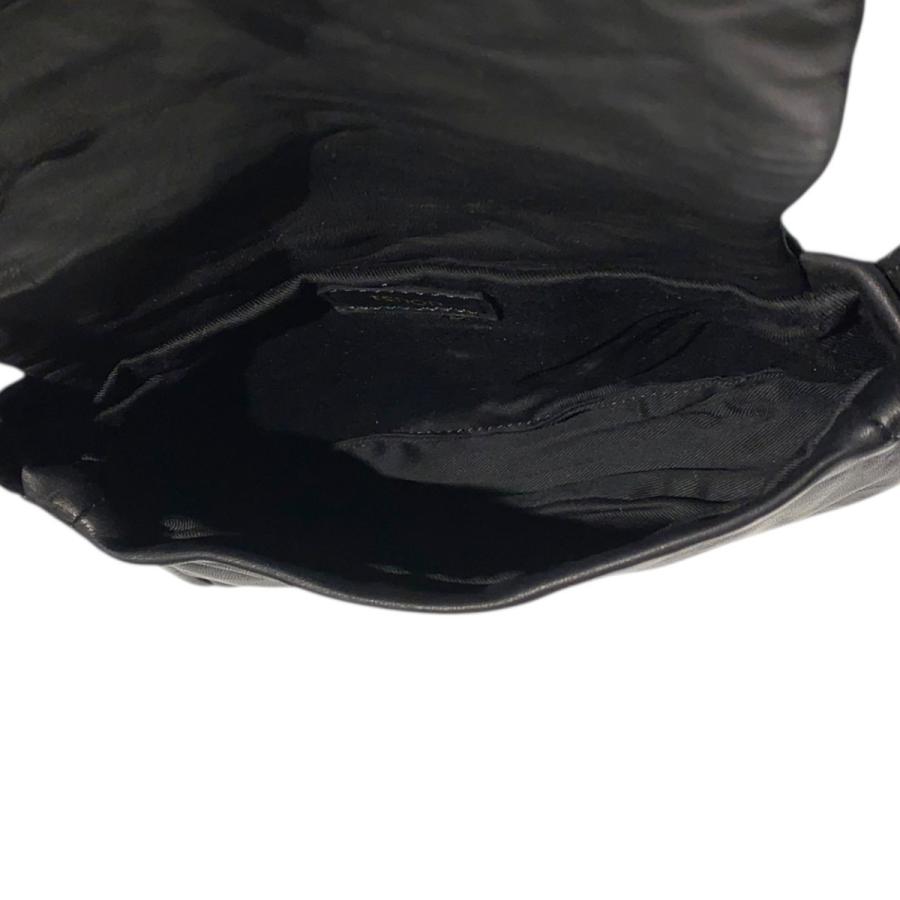 テノン tenon 25SS レザーミニショルダーバッグ ブラック サイズ：タテ