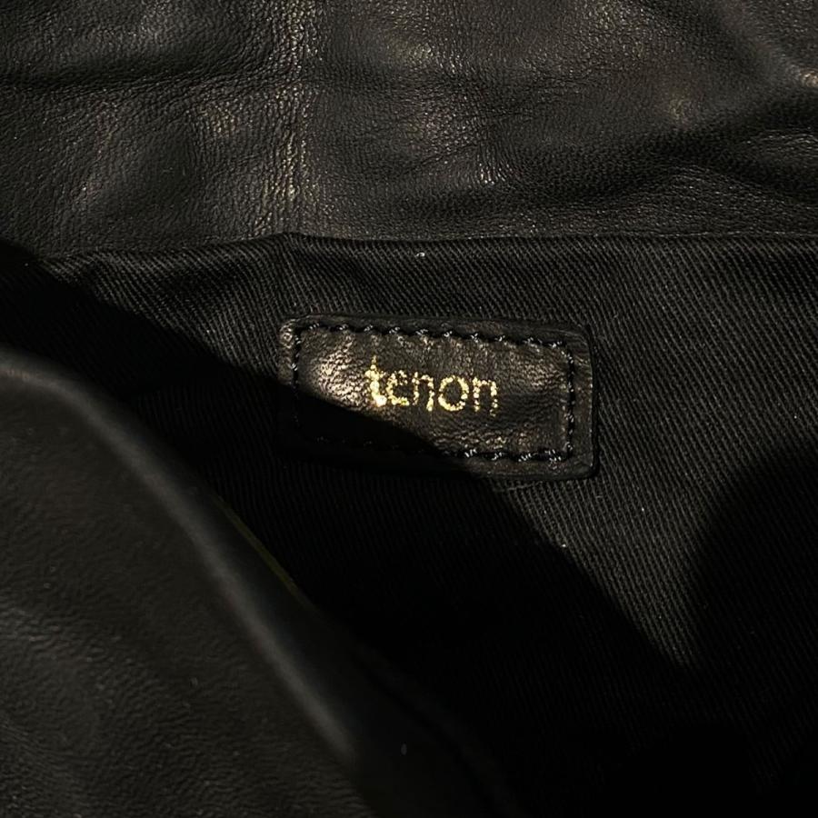 テノン tenon 25SS レザーミニショルダーバッグ ブラック サイズ：タテ