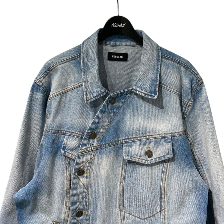 24ss egonlabジャケット エゴンラボ EgonLab 24SS Wrapped Denim Jacket変形デニムジャケット