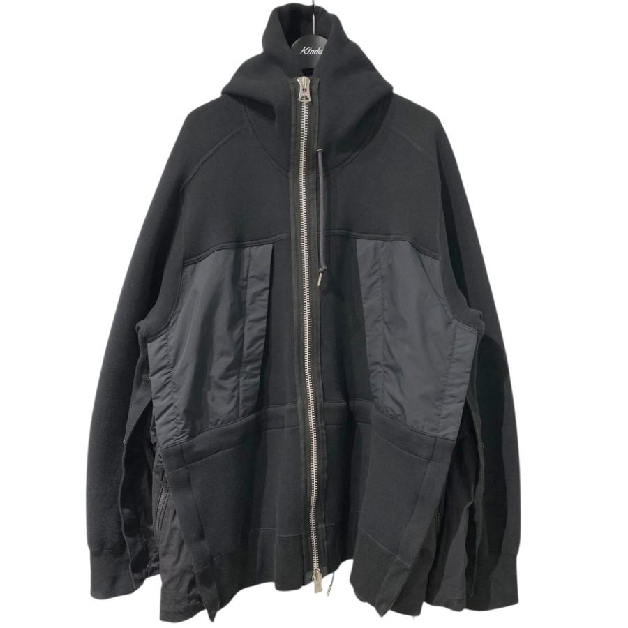 ビッケ SACAI Nylon Twill × CottonJersey sacai（サカイ） sacai 23SS Nylon Twill×Sponge Sweat Hoodieナイロン