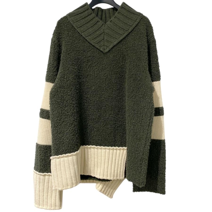 sacai Wool Knit Pullover セーター 切り替え sacai（サカイ） sacai 20AW Wool Knit Pulloverウールニット切替プル