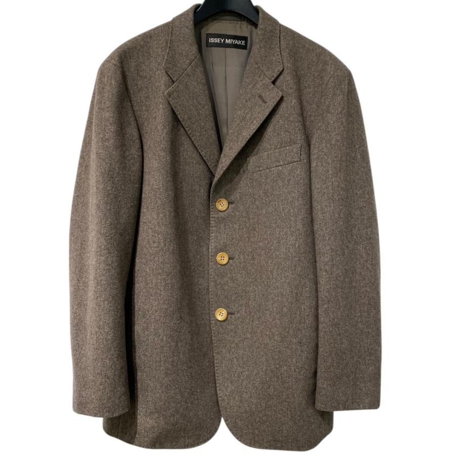 ISSEI MIYAKE ジャケット　ブラウン ISSEY MIYAKE（イッセイミヤケ） ISSEY MIYAKE 05AW ウール3B
