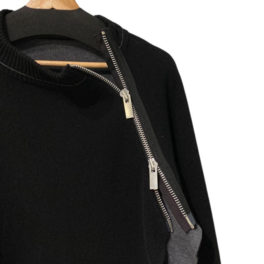 sacai（サカイ） sacai 23AW s Cashmere Knit Pulloverカシミヤ混ZIP