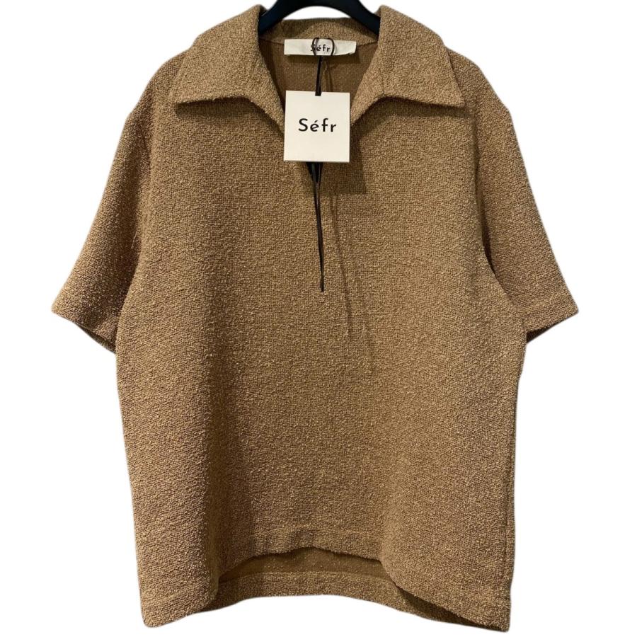 Sefr Knit leth セファ ニット Sefr（セファ） Sefr 24SS MATE SHIRT TATAMI半袖ニット ベージュ