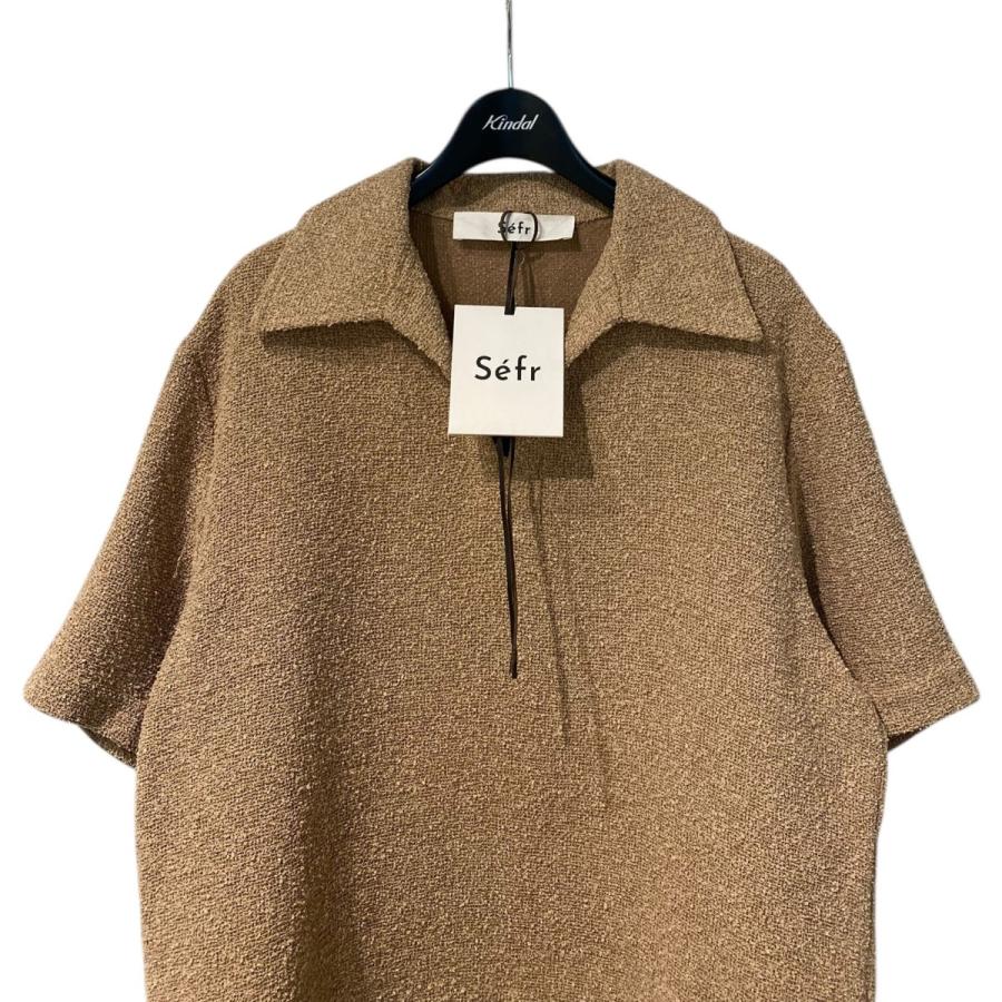 Sefr（セファ） Sefr 24SS MATE SHIRT TATAMI半袖ニット ベージュ
