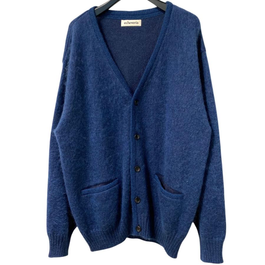 エケベリア echeveria Kid mohair cardiganモヘヤカーディガン ブルー