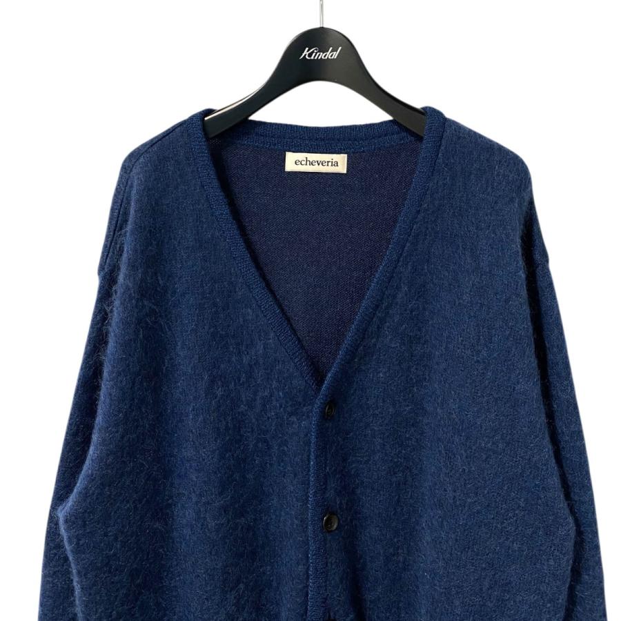 エケベリア echeveria Kid mohair cardiganモヘヤカーディガン ブルー