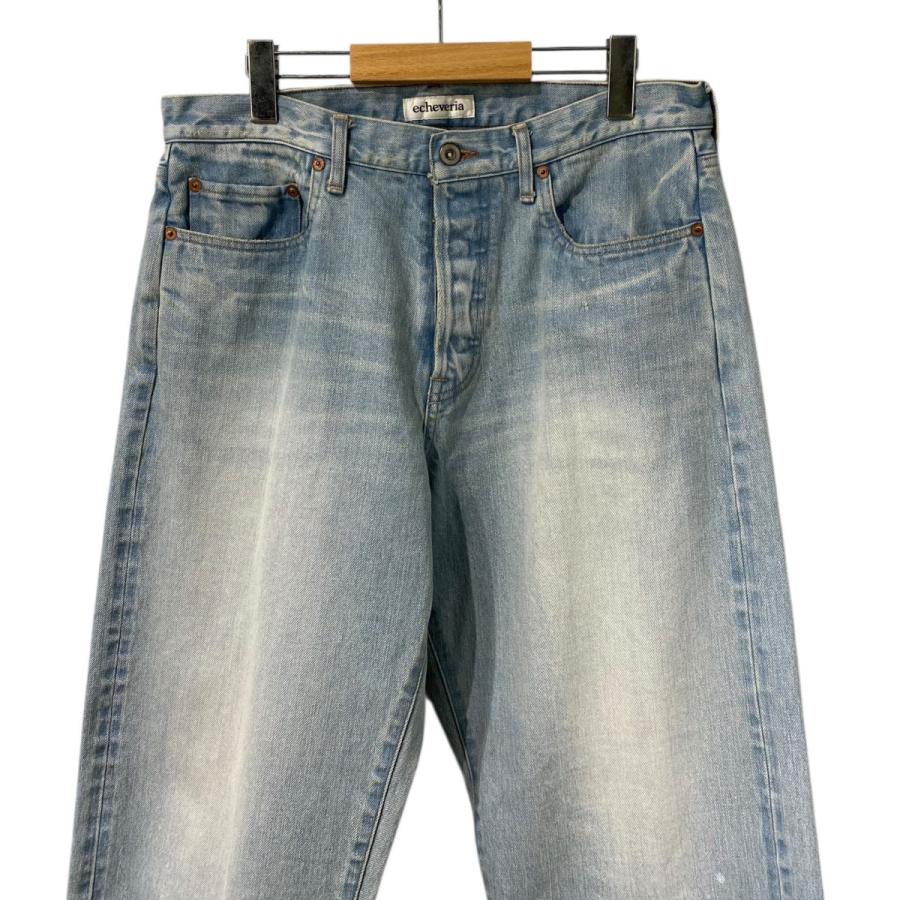 エケベリア echeveria sun fade 5p denim pants USED加工ワイドデニム