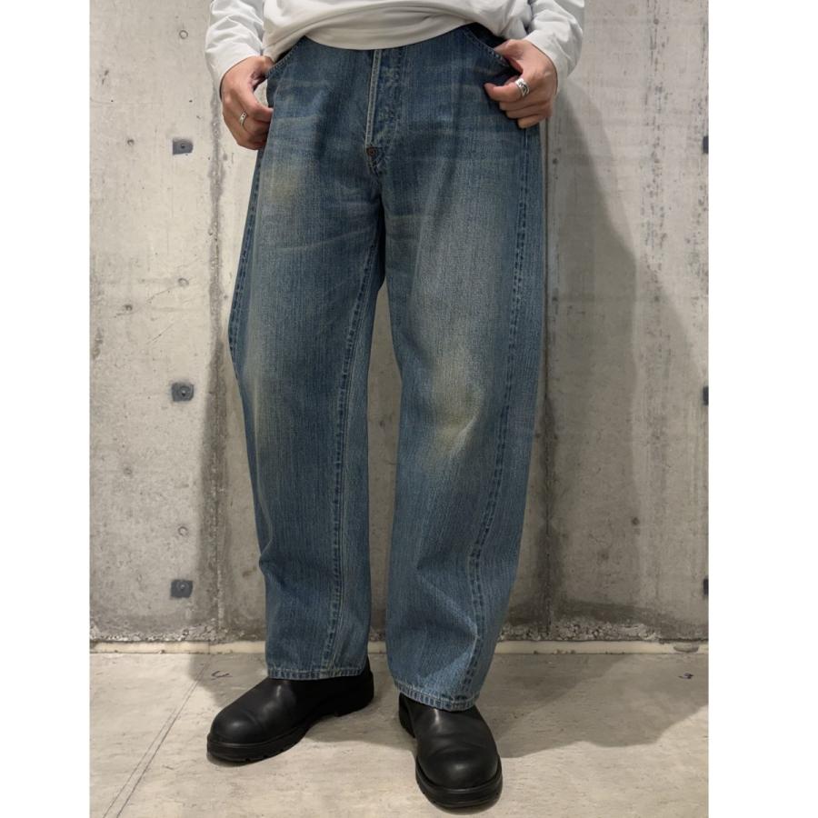 アプレッセ A．PRESSE No．2 Washed Denim Pants Vintageウォッシュドヴィンテージ加工デニムパンツ Indigo サの画像