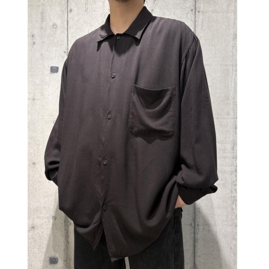 COMOLI（コモリ） COMOLI 24SS レーヨンオープンカラーシャツ ブラウン