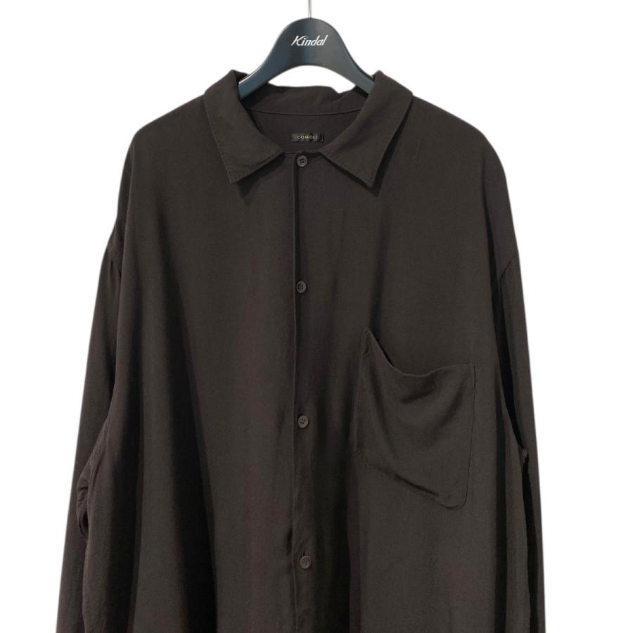 COMOLI 24SS レーヨンオープンカラーシャツ サイズ2 COMOLI（コモリ） COMOLI 24SS レーヨンオープンカラーシャツ ブラウン