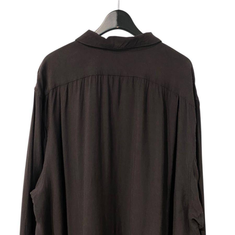 COMOLI（コモリ） COMOLI 24SS レーヨンオープンカラーシャツ ブラウン